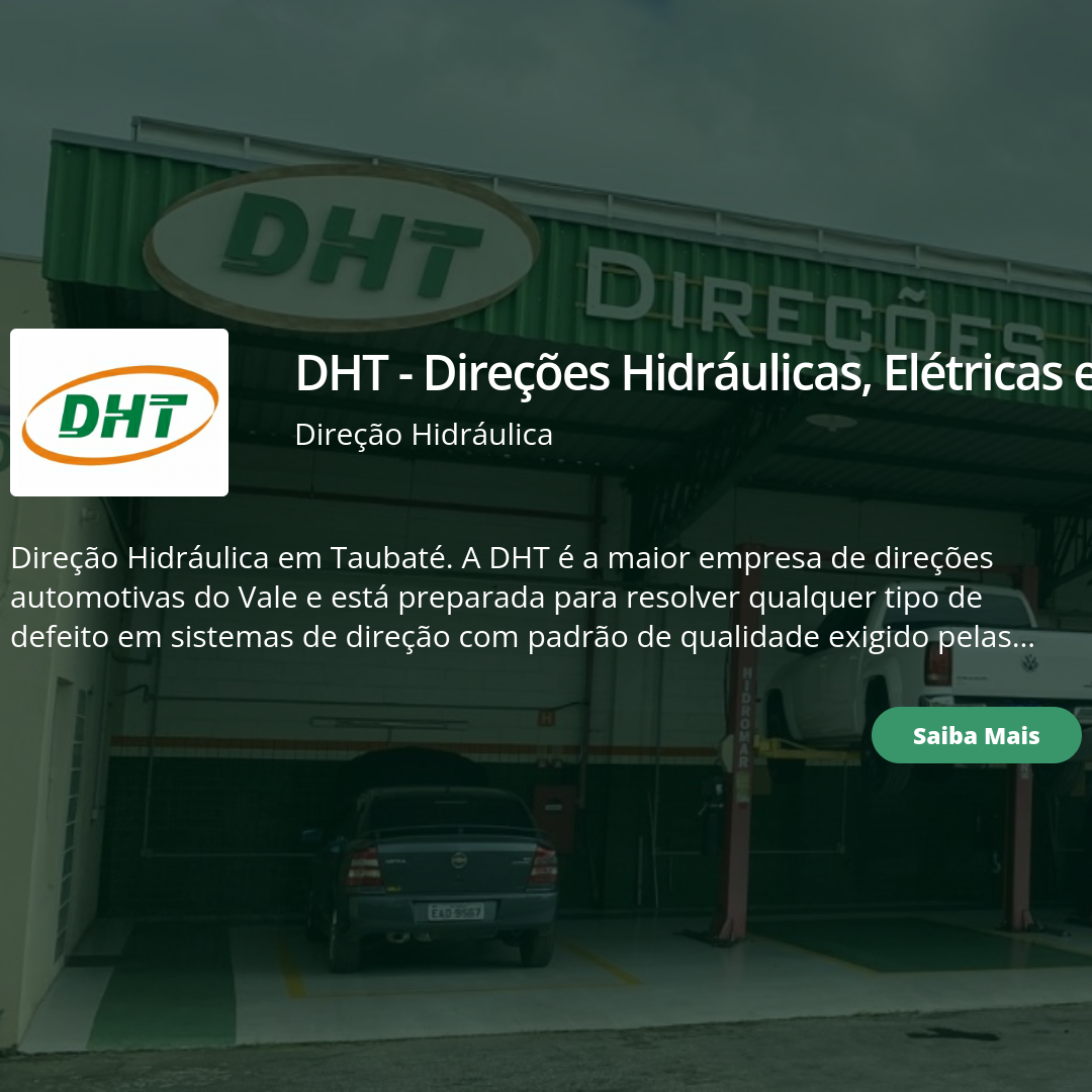 DHT - Direções Hidráulicas, Elétricas e Manuais em Taubaté / SP